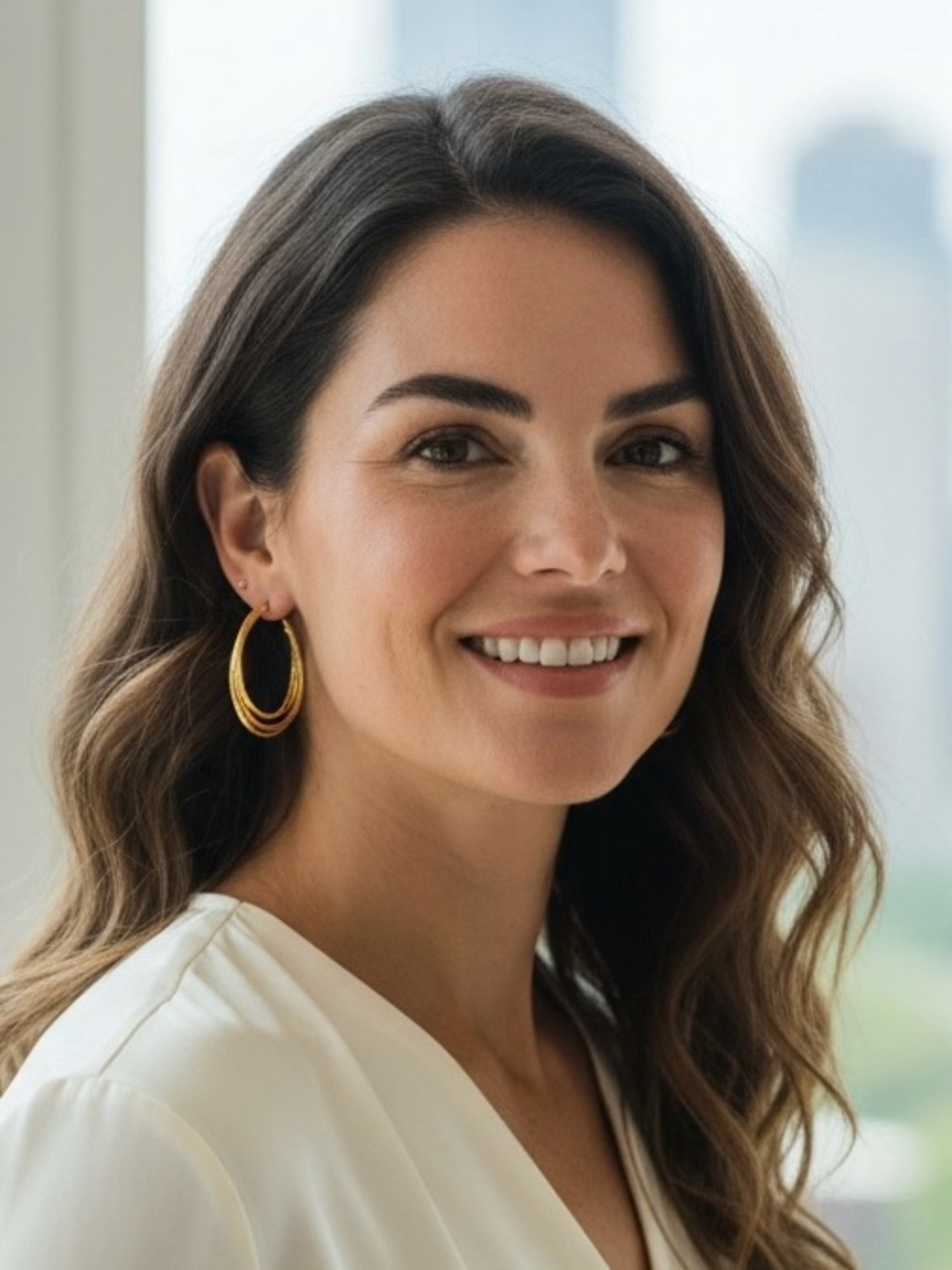 Gold Textured Hoop Earrings